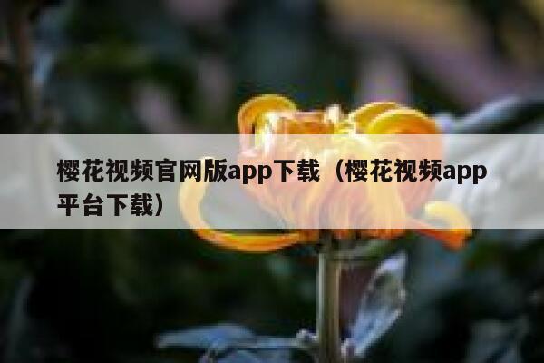 樱花视频官网版app下载（樱花视频app平台下载） 第1张