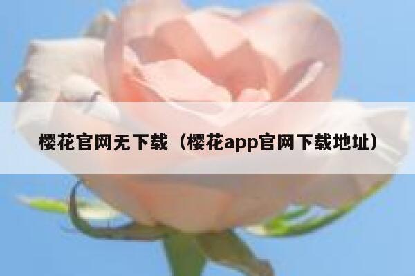 樱花官网无下载（樱花app官网下载地址） 第1张