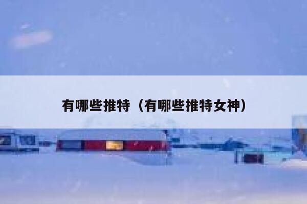 有哪些推特（有哪些推特女神） 第1张