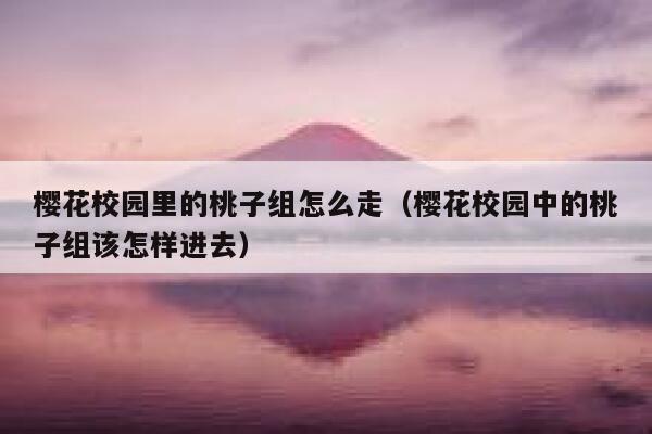 樱花校园里的桃子组怎么走（樱花校园中的桃子组该怎样进去） 第1张
