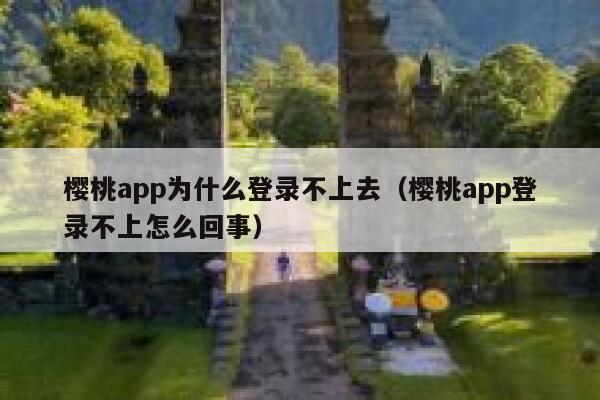 樱桃app为什么登录不上去（樱桃app登录不上怎么回事） 第1张