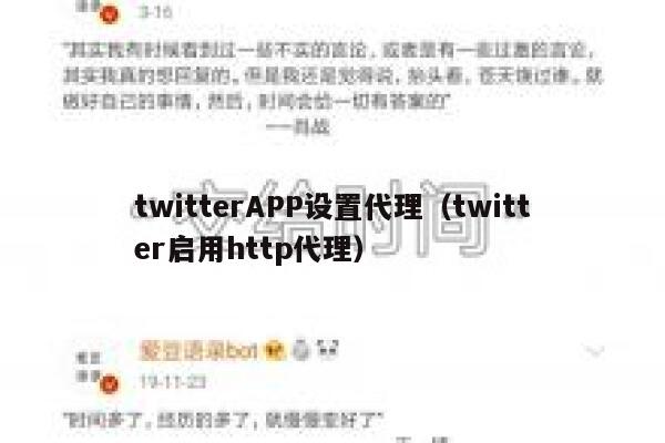 twitterAPP设置代理（twitter启用http代理） 第1张