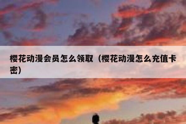樱花动漫会员怎么领取（樱花动漫怎么充值卡密） 第1张
