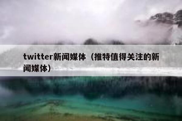 twitter新闻媒体（推特值得关注的新闻媒体） 第1张