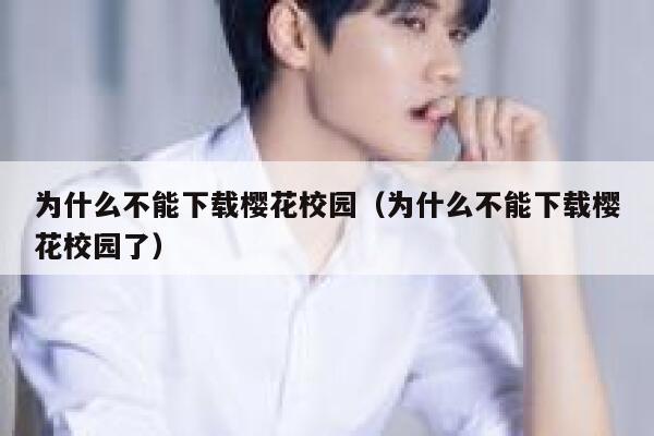 为什么不能下载樱花校园（为什么不能下载樱花校园了） 第1张