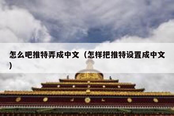 怎么吧推特弄成中文（怎样把推特设置成中文） 第1张