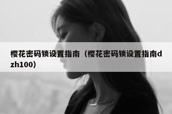 樱花密码锁设置指南（樱花密码锁设置指南dzh100） 第1张
