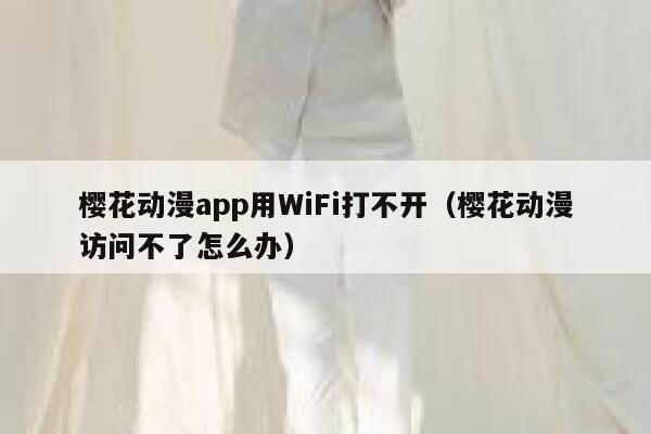 樱花动漫app用WiFi打不开（樱花动漫访问不了怎么办） 第1张