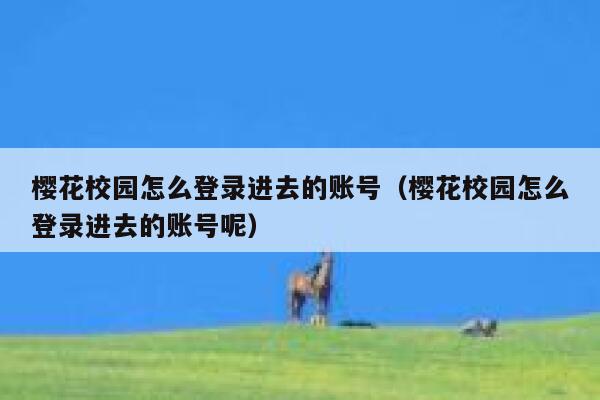 樱花校园怎么登录进去的账号（樱花校园怎么登录进去的账号呢） 第1张