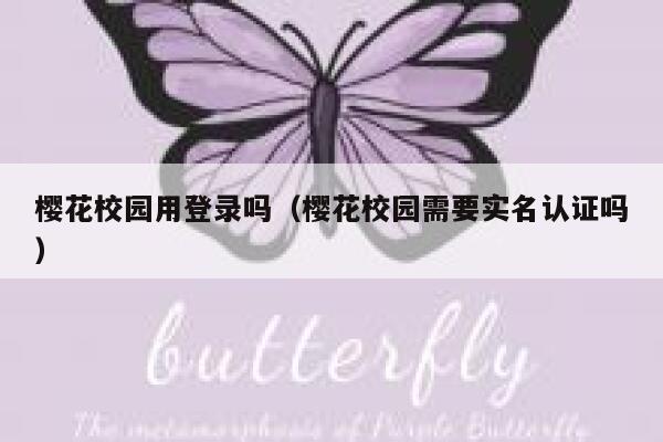 樱花校园用登录吗（樱花校园需要实名认证吗） 第1张