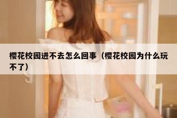 樱花校园进不去怎么回事（樱花校园为什么玩不了） 第1张