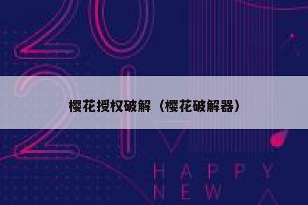 樱花授权破解（樱花破解器） 第1张