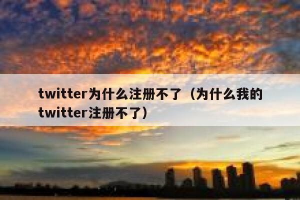 twitter为什么注册不了（为什么我的twitter注册不了） 第1张