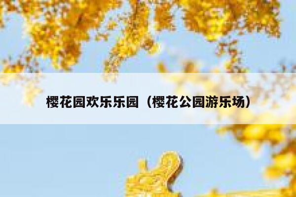 樱花园欢乐乐园（樱花公园游乐场） 第1张