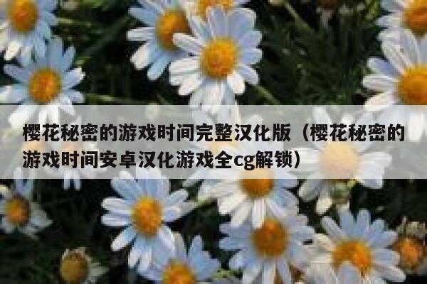 樱花秘密的游戏时间完整汉化版(樱花秘密的游戏时间安卓汉化游戏全cg解锁) 第1张 樱花秘密的游戏时间完整汉化版(樱花秘密的游戏时间安卓汉化游戏全cg解锁) 第1张