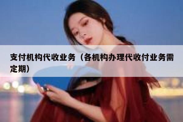 支付机构代收业务（各机构办理代收付业务需定期） 第1张