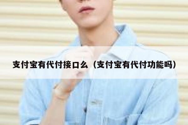 支付宝有代付接口么（支付宝有代付功能吗） 第1张