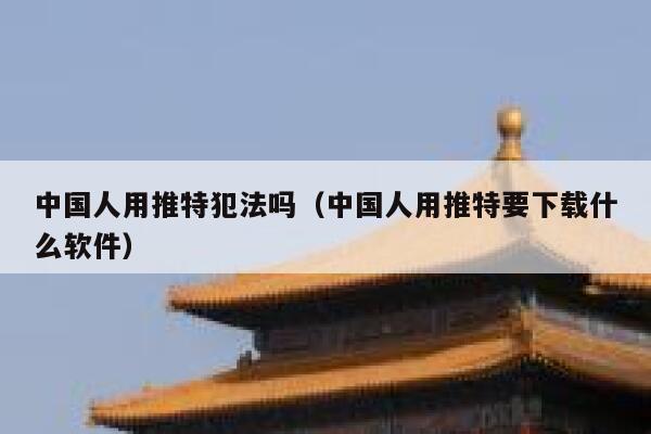 中国人用推特犯法吗（中国人用推特要下载什么软件） 第1张