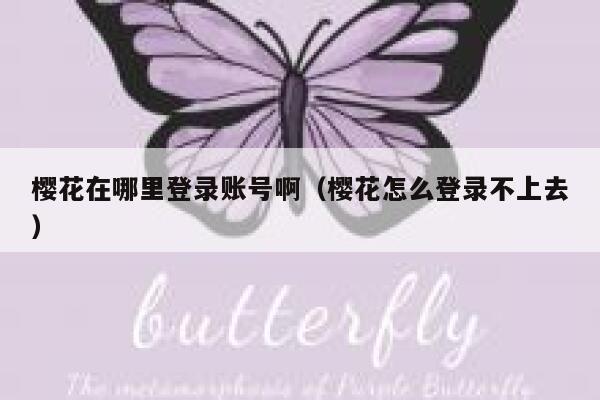 樱花在哪里登录账号啊（樱花怎么登录不上去） 第1张