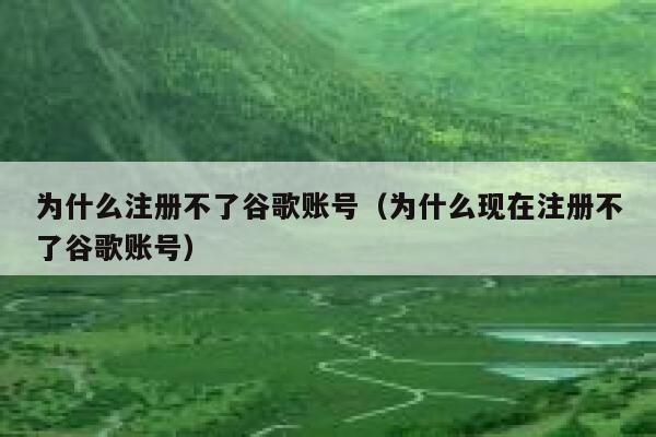 为什么注册不了谷歌账号（为什么现在注册不了谷歌账号） 第1张