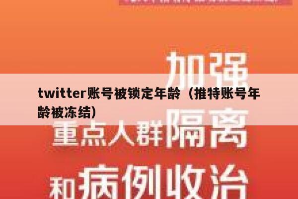 twitter账号被锁定年龄（推特账号年龄被冻结） 第1张
