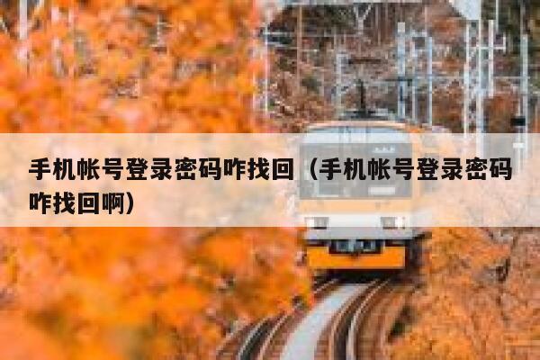 手机帐号登录密码咋找回（手机帐号登录密码咋找回啊） 第1张