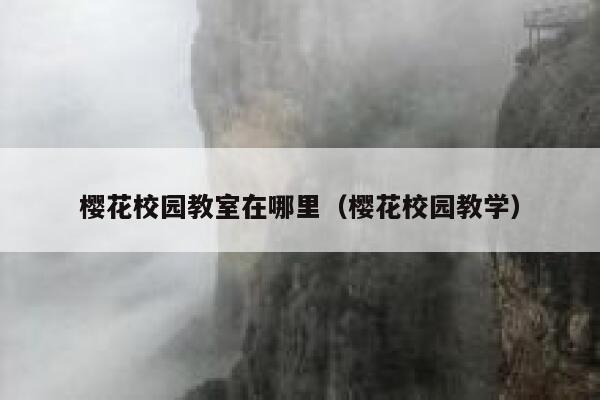 樱花校园教室在哪里（樱花校园教学） 第1张