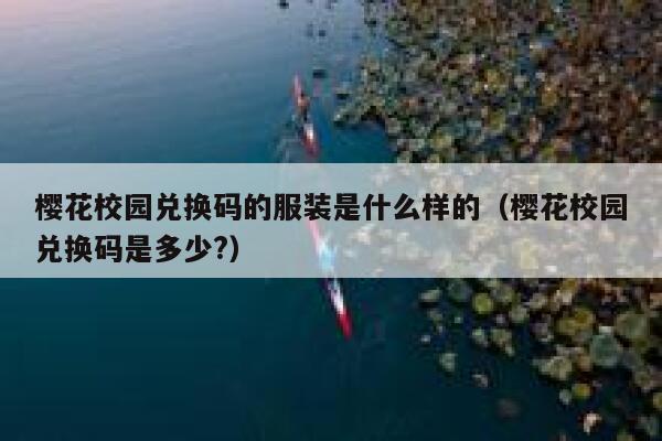 樱花校园兑换码的服装是什么样的（樱花校园兑换码是多少?） 第1张