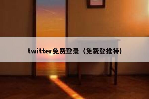 twitter免费登录（免费登推特） 第1张