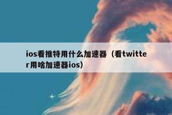 ios看推特用什么加速器（看twitter用啥加速器ios） 第1张