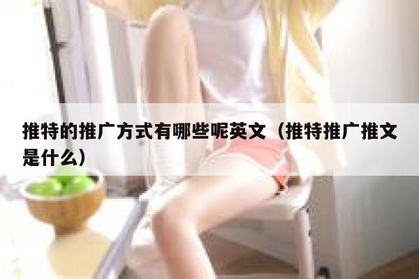 推特的推广方式有哪些呢英文（推特推广推文是什么） 第1张