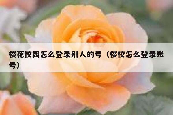 樱花校园怎么登录别人的号（樱校怎么登录账号） 第1张