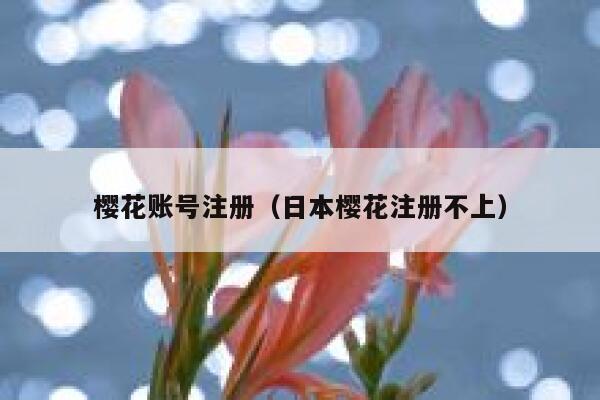 樱花账号注册（日本樱花注册不上） 第1张