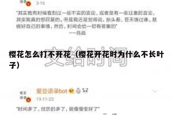 樱花怎么打不开花（樱花开花时为什么不长叶子） 第1张