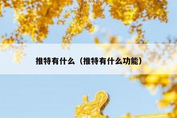 推特有什么（推特有什么功能） 第1张