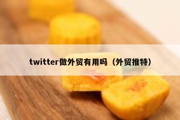 twitter做外贸有用吗（外贸推特） 第1张