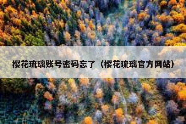 樱花琉璃账号密码忘了（樱花琉璃官方网站） 第1张