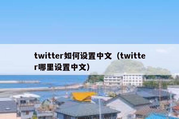 twitter如何设置中文（twitter哪里设置中文） 第1张