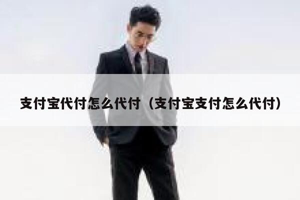 支付宝代付怎么代付（支付宝支付怎么代付） 第1张