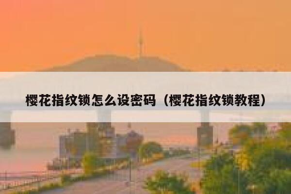 樱花指纹锁怎么设密码（樱花指纹锁教程） 第1张