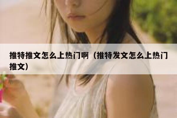 推特推文怎么上热门啊（推特发文怎么上热门推文） 第1张