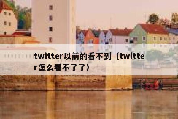 twitter以前的看不到（twitter怎么看不了了） 第1张