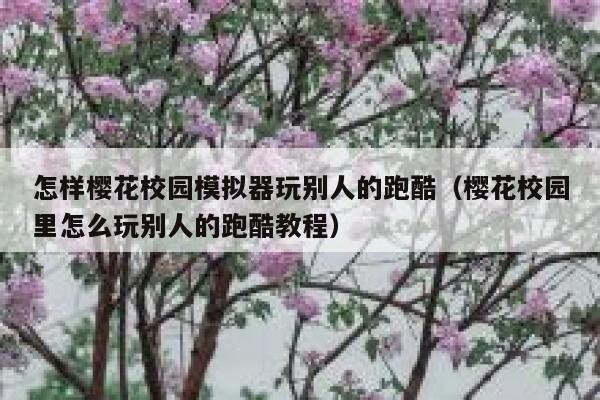 怎样樱花校园模拟器玩别人的跑酷（樱花校园里怎么玩别人的跑酷教程） 第1张