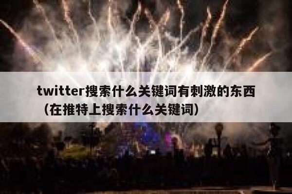 twitter搜索什么关键词有刺激的东西（在推特上搜索什么关键词） 第1张