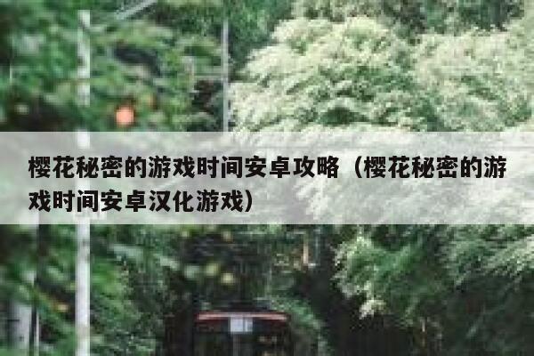 樱花秘密的游戏时间安卓攻略（樱花秘密的游戏时间安卓汉化游戏） 第1张