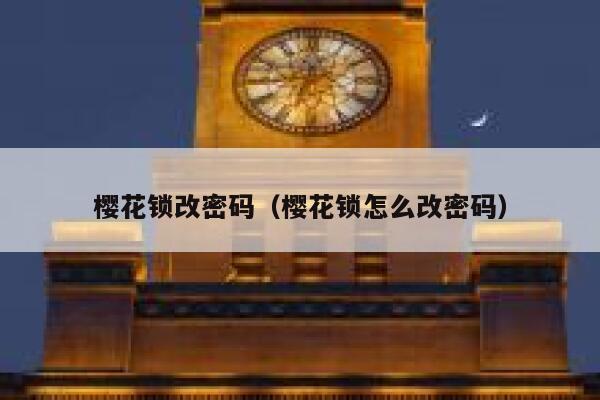 樱花锁改密码（樱花锁怎么改密码） 第1张