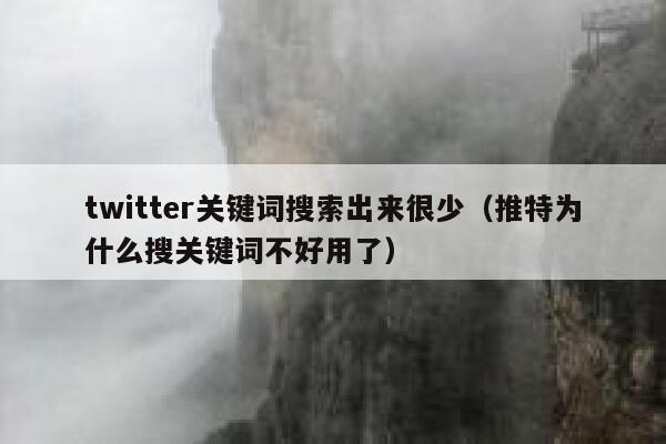 twitter关键词搜索出来很少（推特为什么搜关键词不好用了） 第1张