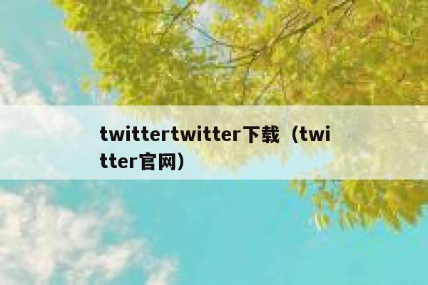 twittertwitter下载（twitter官网） 第1张