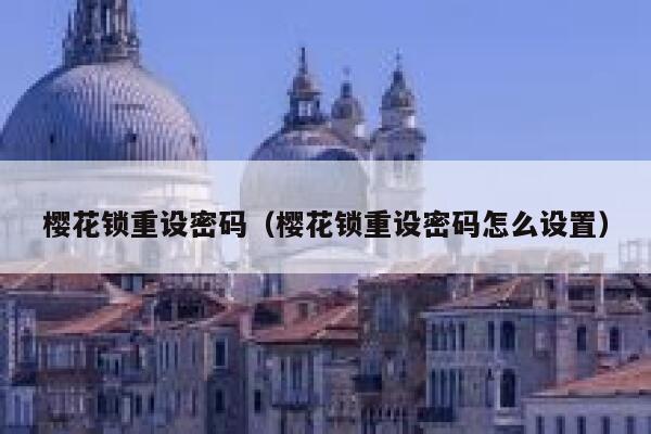 樱花锁重设密码（樱花锁重设密码怎么设置） 第1张