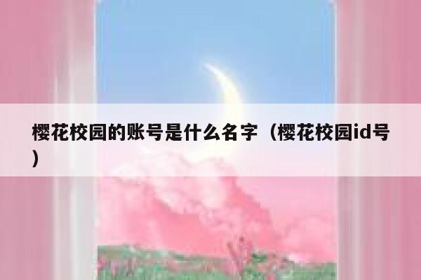 樱花校园的账号是什么名字（樱花校园id号） 第1张